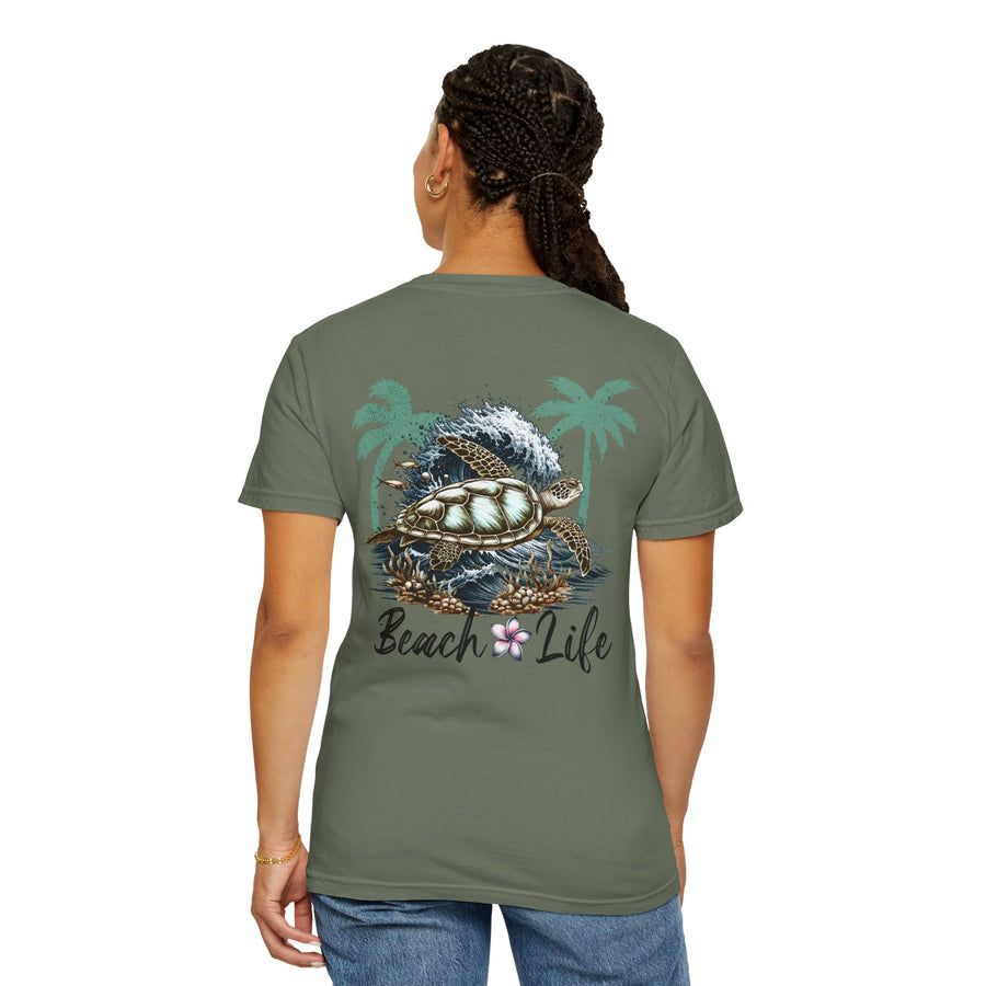 Beach Life with Turtle with Comfort Colors Tshirts