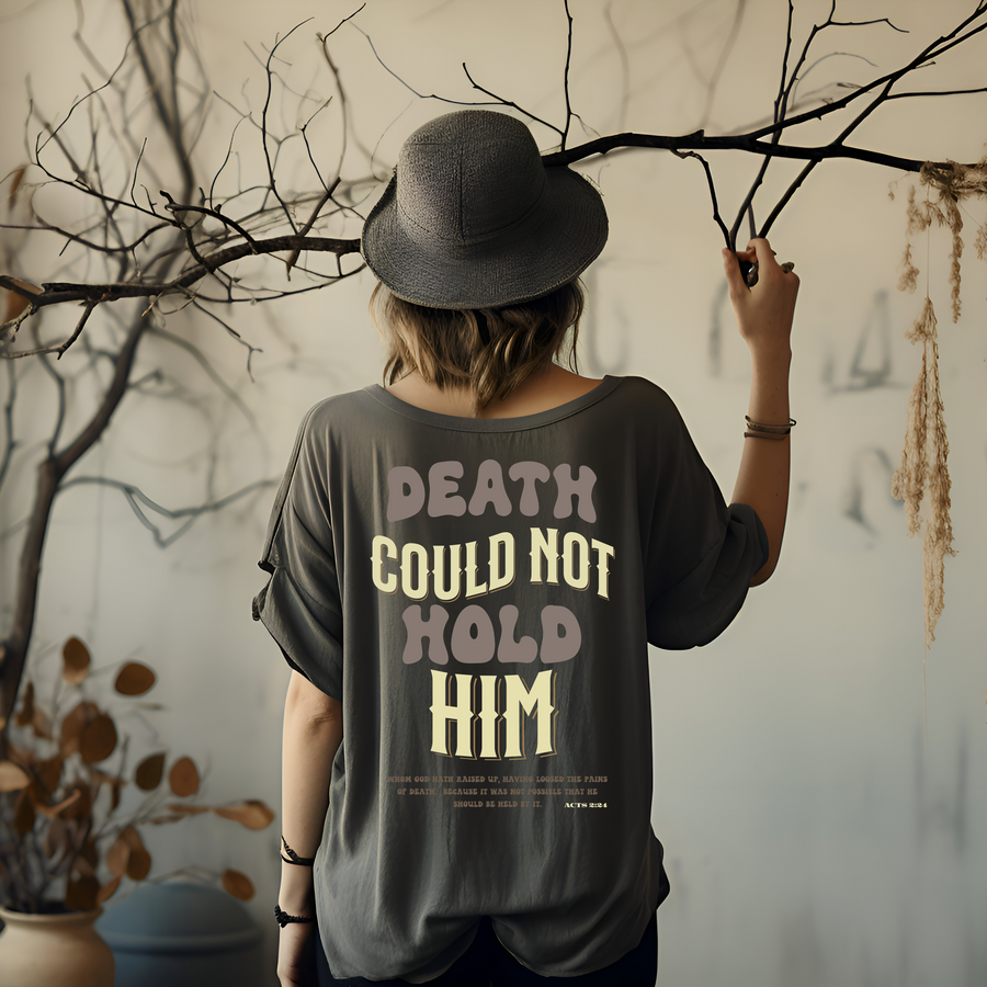 Comfort Color, Christian shirt, "Death Could Not Hold Him"