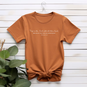 Trust in the Lord with all thine heart t-shirt, christian t-shirt,