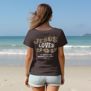 Jesus loves you tshirt soft front and back