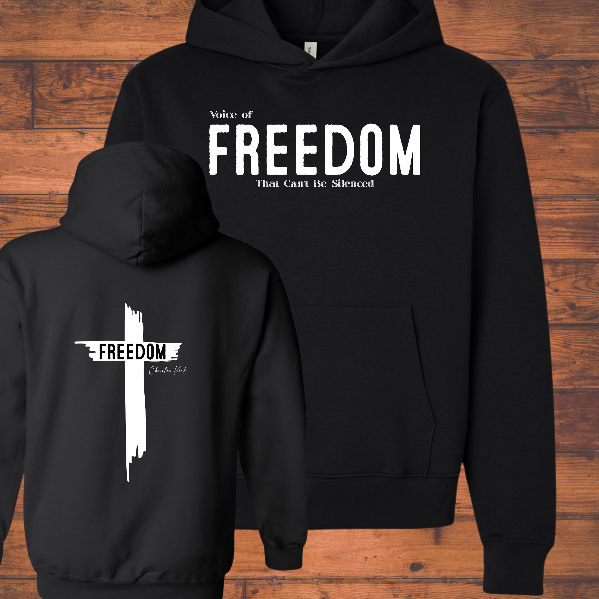 Voice of Freedom Cross Hoodie